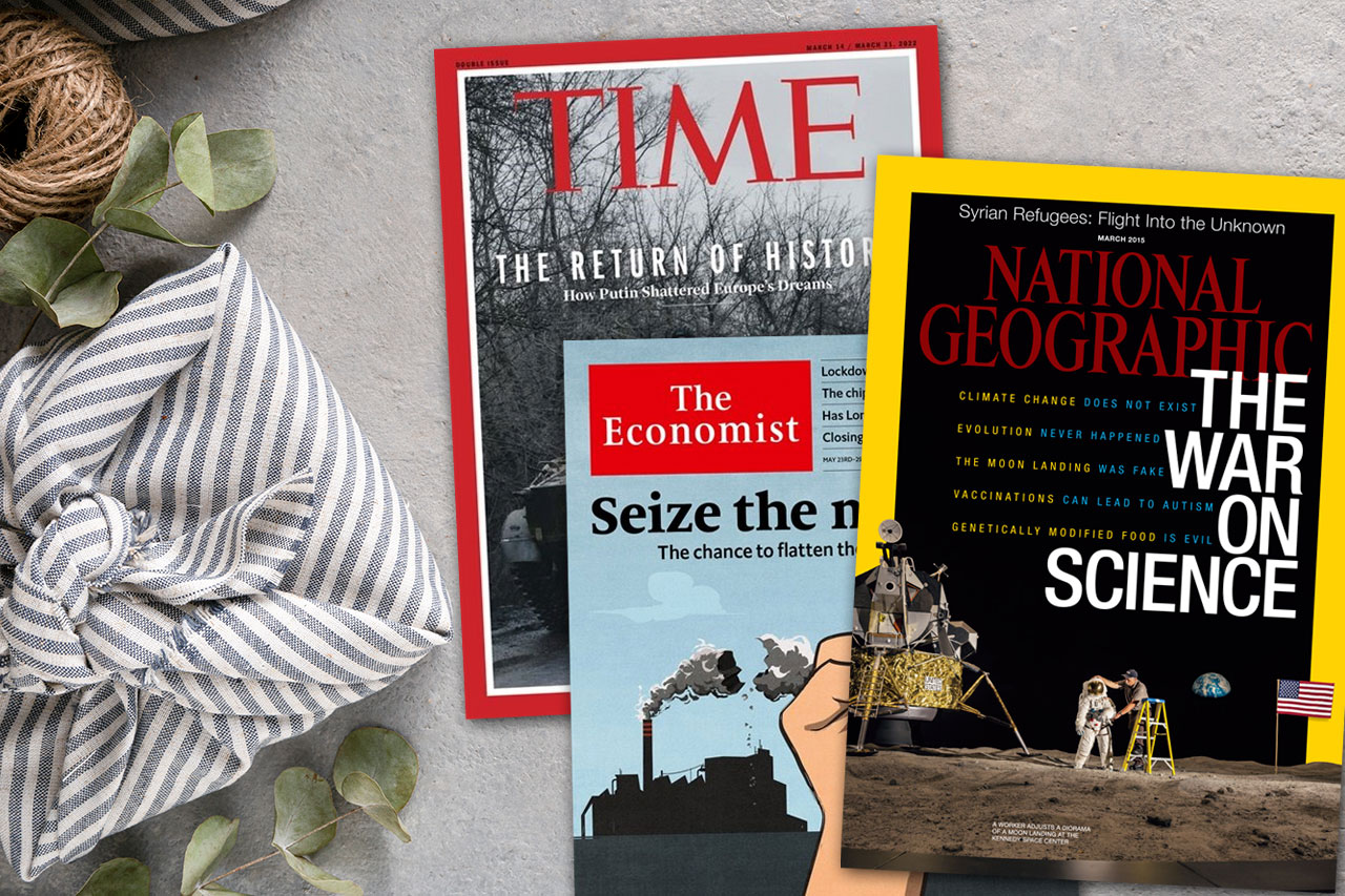 Tilaa englanninkieliset lehdet, kuten Time The Economist ja National Geographic, netistä tarjoushintaan.