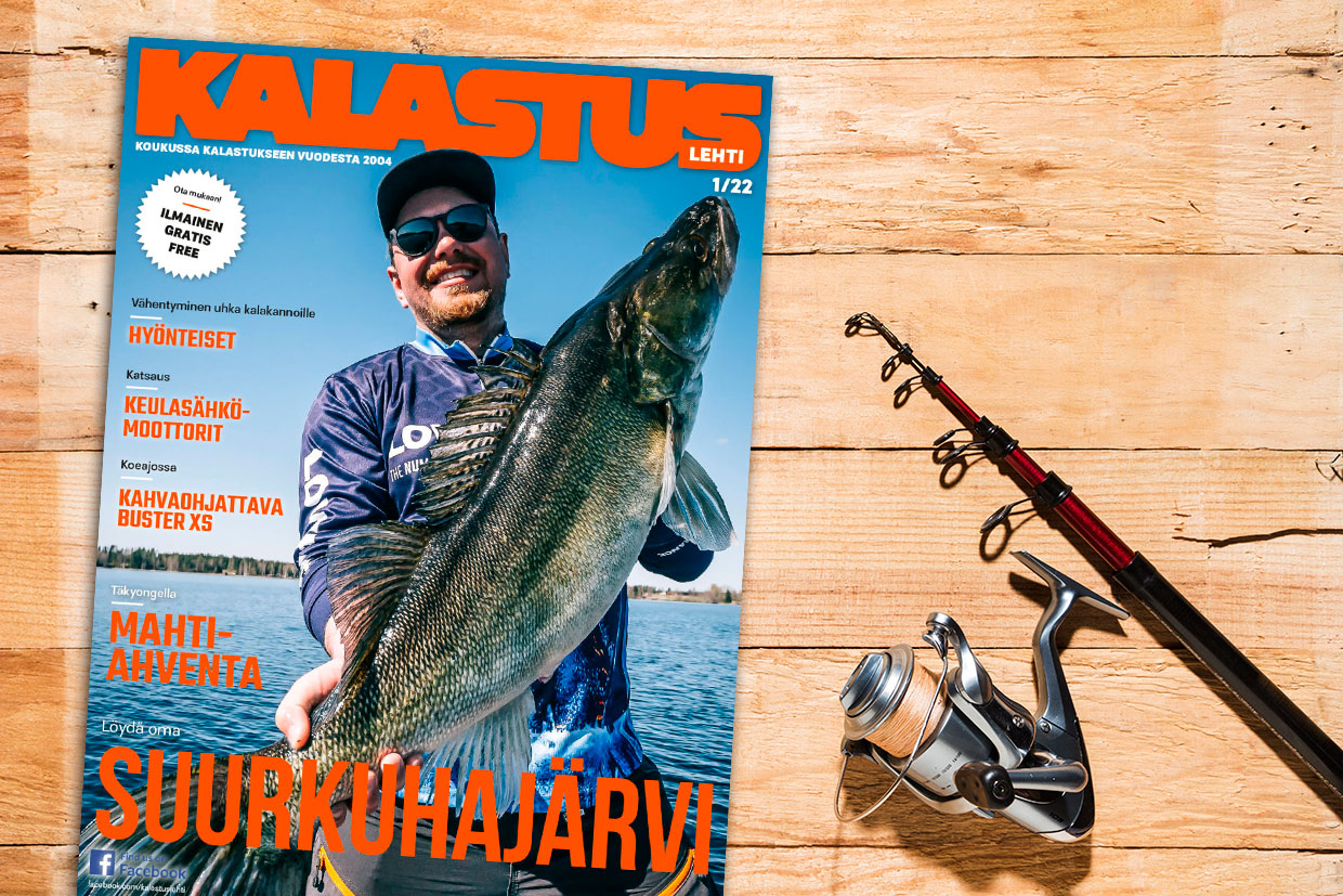Kalastus on suomalainen ilmaisjakelulehti, joka on nyt myös tilattavissa. Tässä numerossa kalastettiin mahtiahventa, katsastetiin keulasähkömoottorit ja neuvottiin suurkuhajärven etsinnässä.