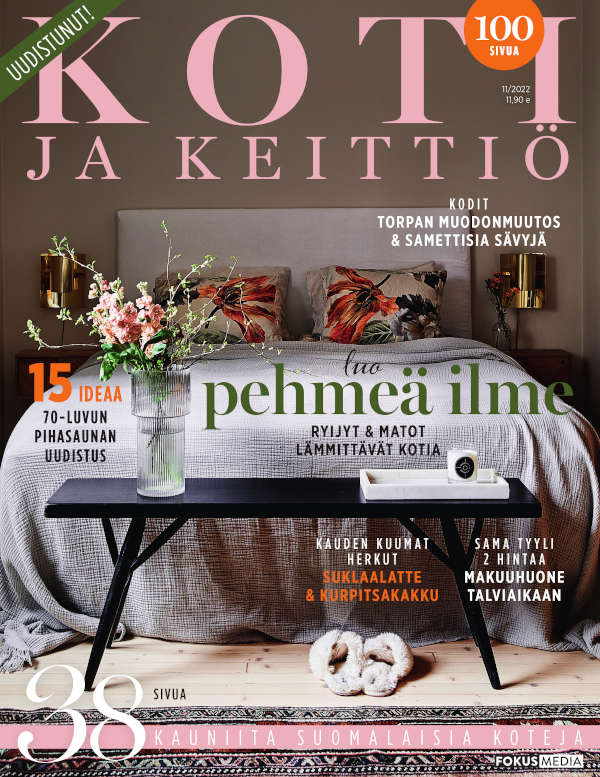 Sisustuslehti Koti ja Keittiö tarjoaa uusia trendejä, hyötyideoita ja kauniita koteja.
