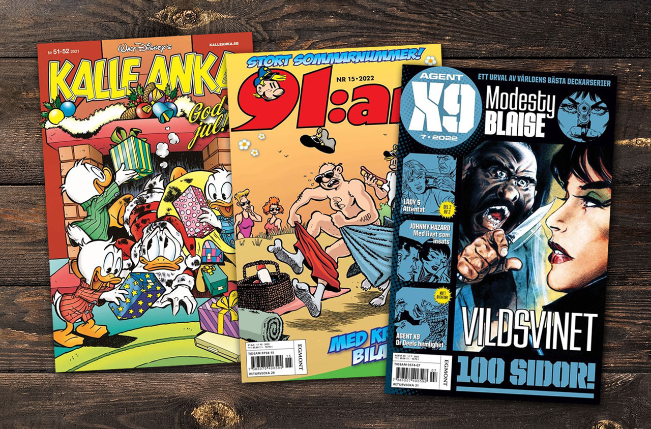 Tilaa ruotsalaiset sarjakuvalehdet netistä Suomeen edullisesti. Saat hyvää viihdettä, huumoria ja kielikylpyjä samaan hintaan.