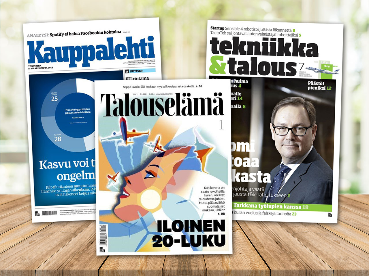 Suomessa ilmestyy erinomaisia talouslehtiä, kuten Kauppalehti, Talouselämä ja Tekniikka & Talous.