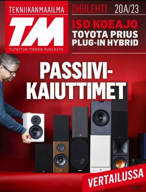 Tekniikan Maailma -lehti. Tässä lehdessä on vertailtu passiivikaiuttimet ja koeajettu Toyota Prius.